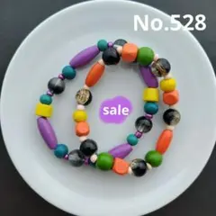 ハンドメイドカラフルブレスレットペア2個セット　528