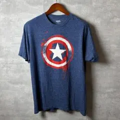 s*o様 MARVEL キャプテンアメリカ Tシャツ スター プリント ダメージ