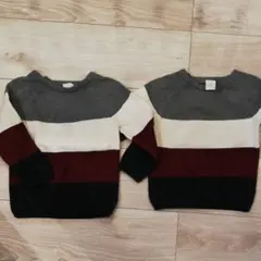 H&M　ボーダーニット　80cm&90cm【バラ売り可】