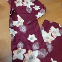 浴衣　レディース　濃い紫　小豆色　系