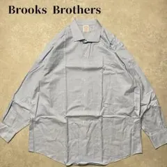 BrooksBrothers ワイドカラーチェック長袖シャツスーピマコットン古着