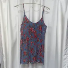 フェアリーグランジ ガーリー 平成 花柄 ノースリーブチュニック ミニワンピ