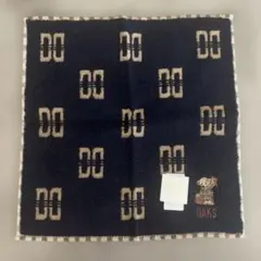 DAKS タオルハンカチ ベア刺繍 ネイビーのサムネイル