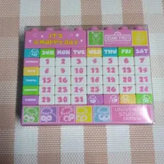 세서미 스트리트 블록 캘린더 핑크 USJ 신품 미사용