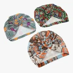 ターバン レディース 3個セット ヘアバンド ヘアターバン 民族風