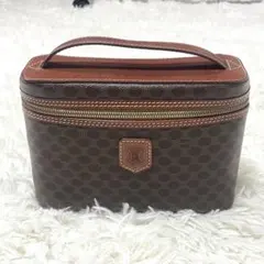 美品　CELINE セリーヌ バニティバッグ PVC マカダム柄 ヴィンテージ