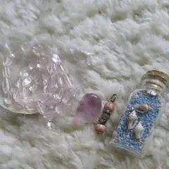 パワーストーン等まとめ売り ローズクォーツ穴空きルース インカローズ アメジスト