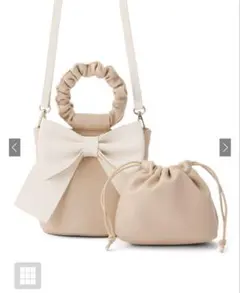 GRL2WAYポーチ付きリボントートバッグ