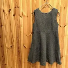 キッズ服　子供服　130 ワンピース　ノースリーブ　フレア　可愛い　グレー系