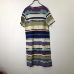 S00188 MISSONI ミッソーニ マルチカラー半袖ワンピースのサムネイル