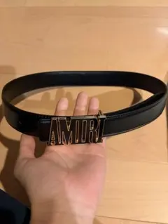 AMIRI ブラックレザーベルト 早い者勝ち