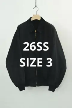 comoli 26ss ブラックドリルジップジャケット　サイズ3