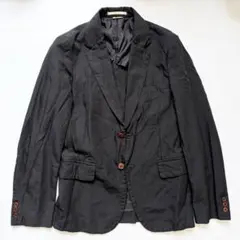 美品　定番　コムデギャルソンオムプリュス　ポリエステル　縮絨　ジャケット　黒