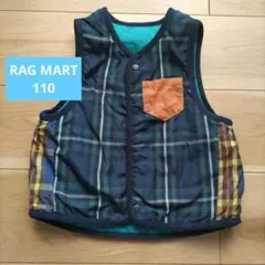美品♡RAG MART ダウンベスト 110 チェック柄