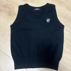 COMME CA ISM キッズ ニットベスト ブラック 120A