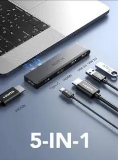 USB C ハブ HUB MacBook Pro Air 5in1 MST対応