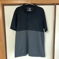 UNIQLO ポロシャツ XL 黒/グレー