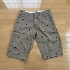 スカル刺繍 ベージュ ショートパンツ　ショーツ　柄パンのサムネイル