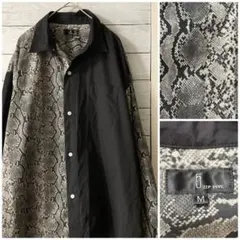 ZIP FIVEジップファイブ　パイソン柄シャツ蛇柄　切返しデザイン　古着屋購入のサムネイル