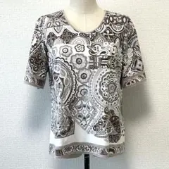 LEONARD SPORT 半袖カットソー 花柄 幾何学模様 40 - メルカリ