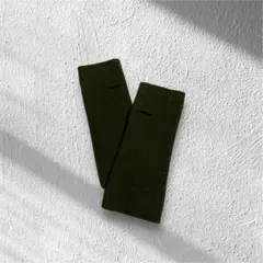 UNIQLO スフレヤーンニットアームウォーマー オリーブ