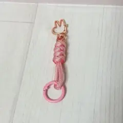 パラコード　キーホルダー　ピンク