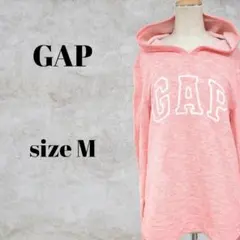 〇　GAP　ギャップ　プルオーバーニットパーカー　M　オレンジピンク