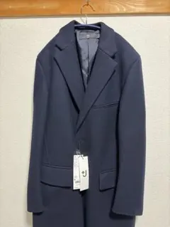 UNIQLO +J ウールブレンドチェスターコート ネイビー　M