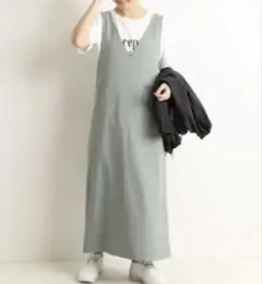 SLOBE IENA スローブ イエナ　ツイルVネックジャンパースカート