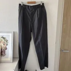 UNIQLO タックワイドパンツ ダークグレー S