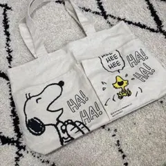 スヌーピー　Wポケットトートバッグ