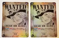 サボ OP13-120 SP 2枚　手配書 WANTED 受け継がれる意思