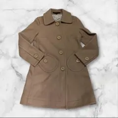 【希少美品】マークジェイコブス　キャメル　ウールコート　裏地ストライプ　サイズLのサムネイル