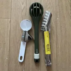 キッチンツール 3点セット 泡立て器 パスタサーバー アイスディッシャーのサムネイル