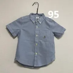 baby GAP ボタンダウン半袖シャツ 男の子トップス　くま刺繍