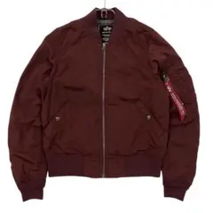 美品ALPHA INDUSTRIES MA-1 ブルゾンレディースM ボルドー系