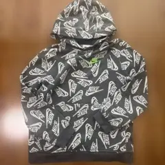 NIKE 総柄ロゴ プルオーバーパーカー M