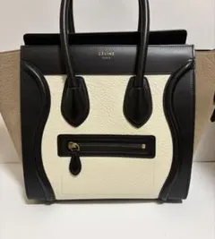 CELINE ラゲージ マイクロ トリコロール ホワイト ブラック