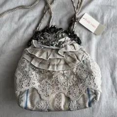 ☆ 定価3万超☆新品【Petit vous】がま口ショルダーバック/レースビーズ