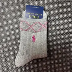 Polo Ralph Lauren アーガイル柄22~24cmグレー ソックス