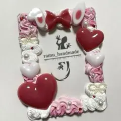 【うさ耳　ミルクレッド】B8 トレカケース　ホイップ　デコ　硬質ケース　推し活