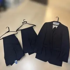 ネイビー ストライプ ビジネススーツ 2点セット