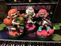 人気amiibo 3点ガール　ネオンピンク　ヒメ（スプラトゥーン）
