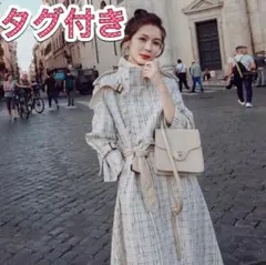 ＊最終値下げ＊nanastyle フリンジ ツイードトレンチコート