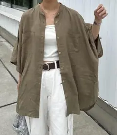 CIAOPANICTYPY【夏の体型カバー】リネンレーヨンドルマンシャツ 美品のサムネイル