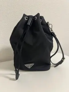 PRADA ブラック バケットバッグ　巾着