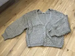 E hyphen world gallery ニットカーディガン グレー