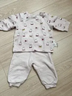 ユニクロ キルティングパジャマ 80cm ミッフィー柄