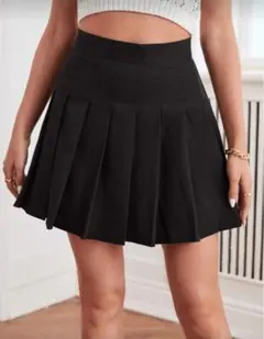 SHEIN プリーツスカート ブラック
