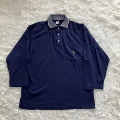 90s Old Stussy ポロシャツ ネイビー アメリカ製 Mのサムネイル